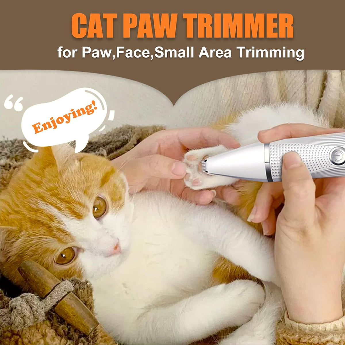 Bautrium waterproof IPx7 electric pet trimmer blade being rinsed under water