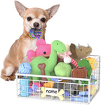 Kaiferty Indestructible Dog Toy basket, Medium Toy Box for Dogs,Pet Toy Bin Dog Metal Basket for Toys, Toy Storage Organizer, Toy Box for Living Room Area (Black) - Image 13