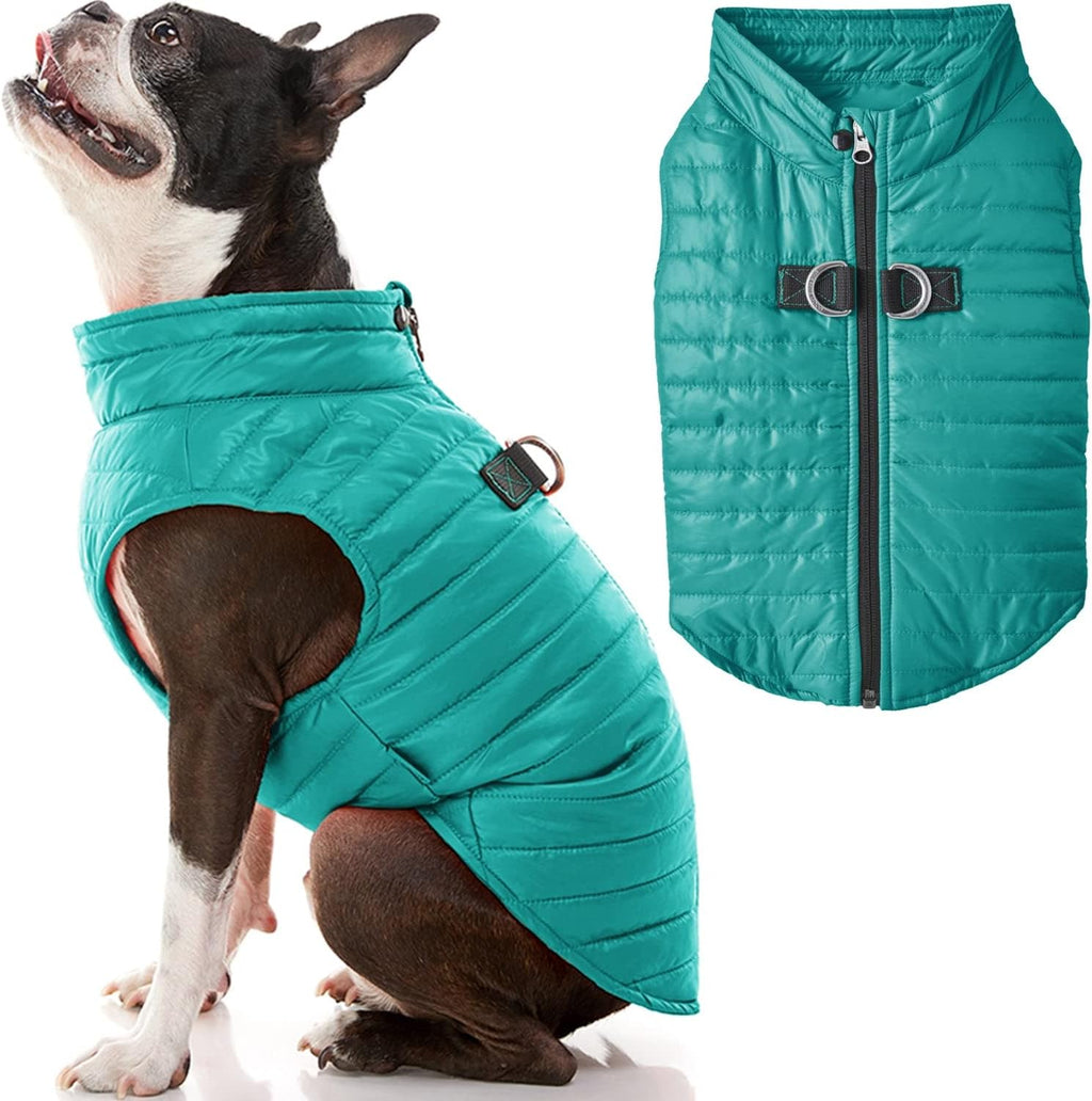 Grape purple weather resistant dog vest laid flat showing arm holes