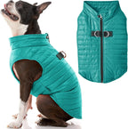 Grape purple weather resistant dog vest laid flat showing arm holes