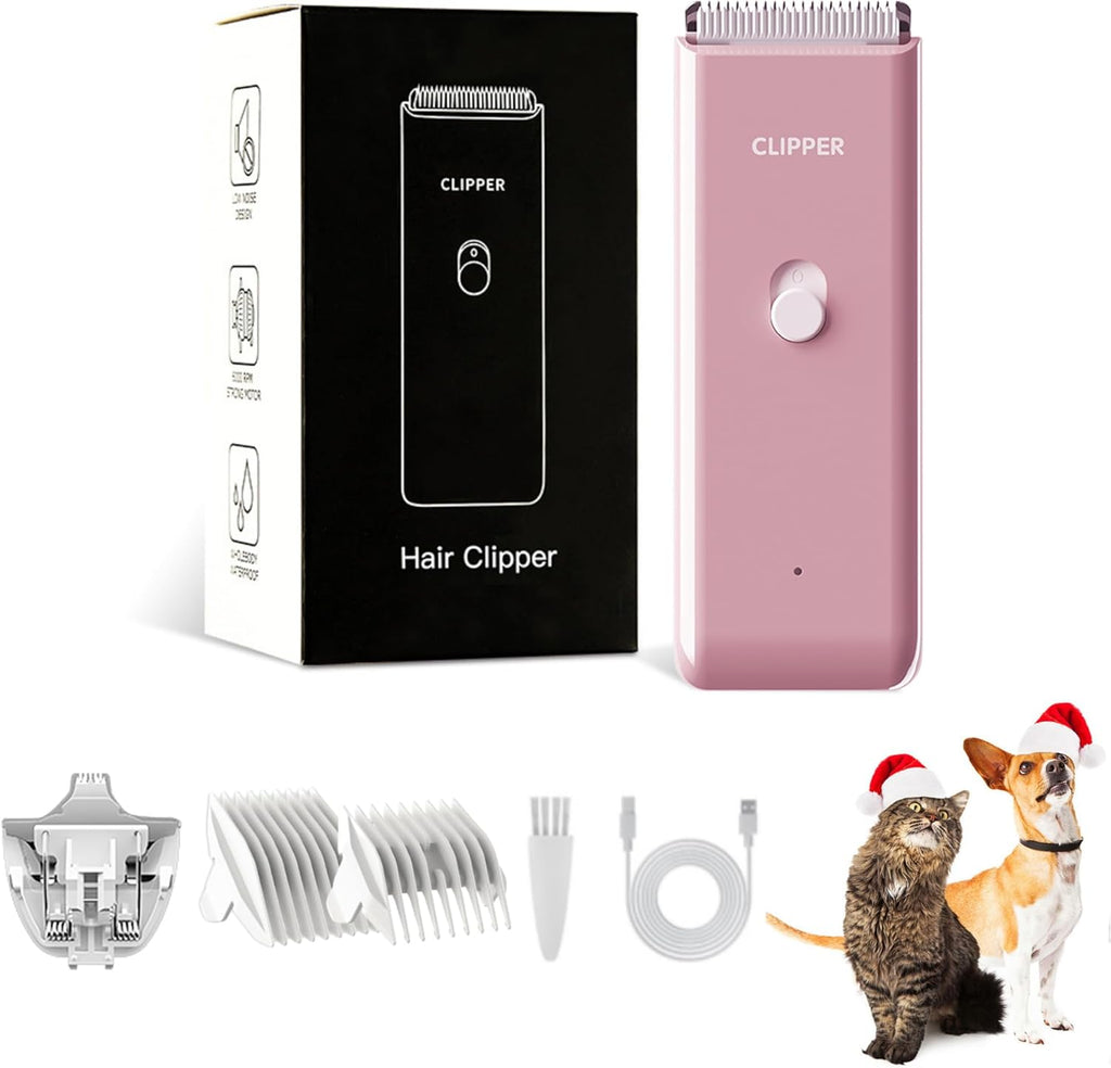 Prowerful Home Professional Dog Grooming Kit Clipper Low Noise USB Rechargeable Gifts for Dog Cat Black,TS006 - Image 12