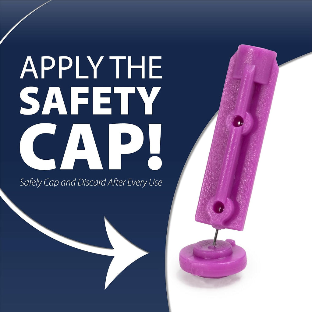 Ergonomic diabetic testing tool for dogs and cats close up.