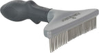 Professional grooming rake for thick double coat pets