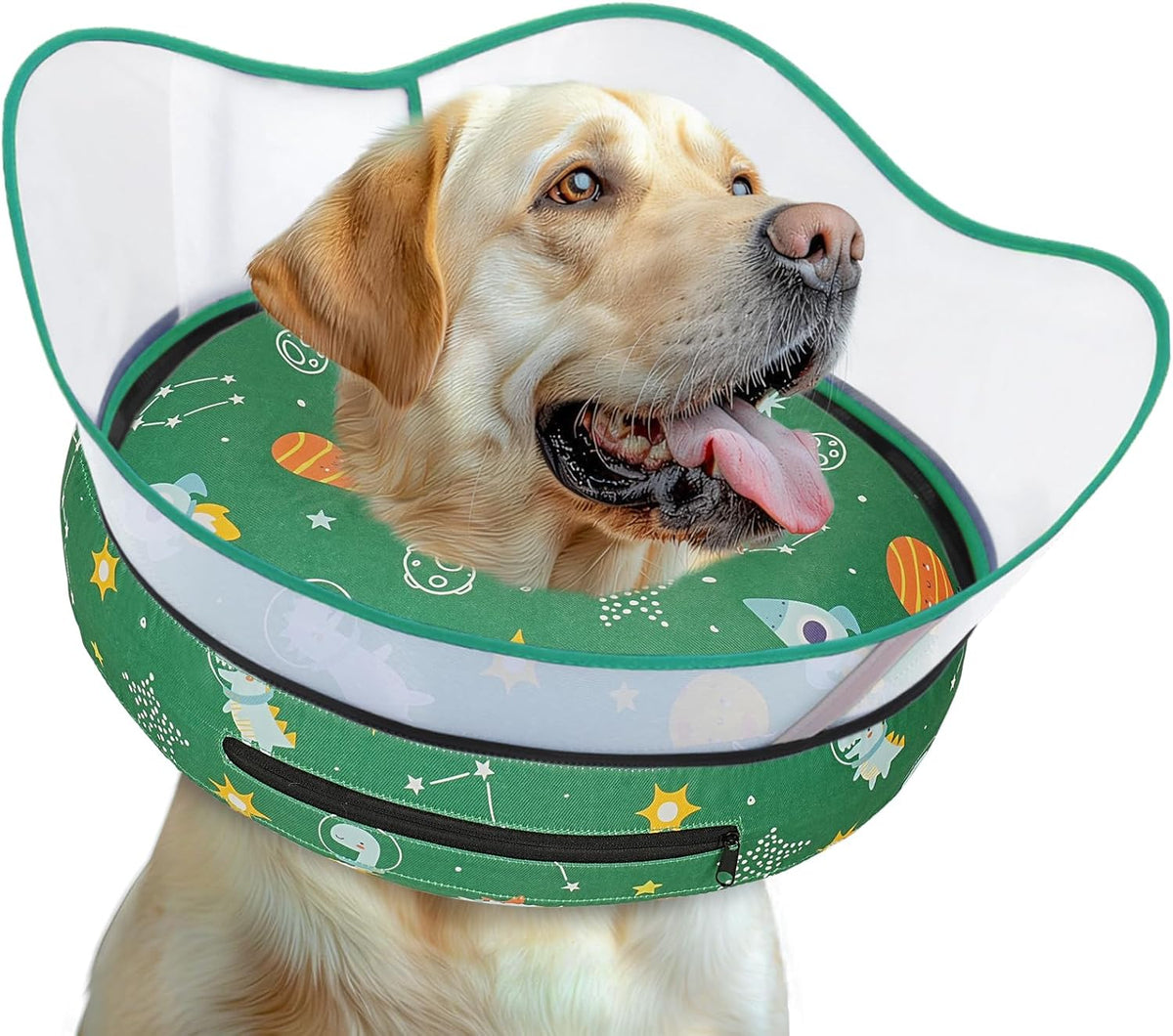 Elevated Inflatable Dog Cone Collar to Stop Licking, Dog Donut Collar After Surgery, Soft Pet Cone Alternative for Small Medium Large Dogs - Image 12