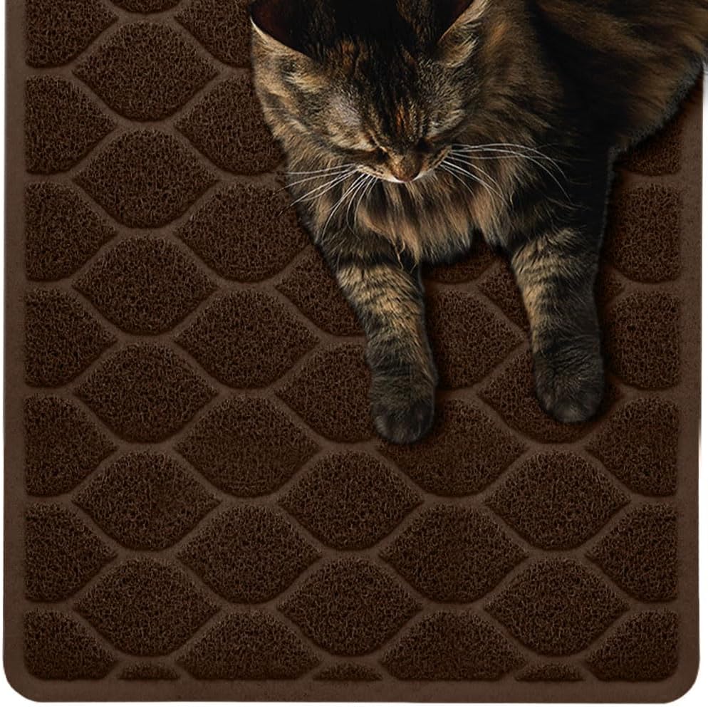 MIGHTY MONKEY Waterproof BPA Free Cat Litter Box Trapping Mat, Easy Clean Floors, Textured Backing, Soft on Sensitive Kitty Paws, Cats Accessories, Less Waste, Stays in Place, 35x23, Slate Gray - Image 14