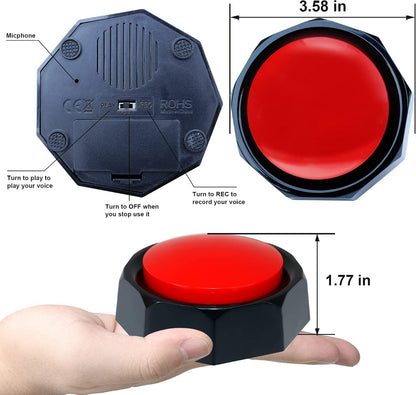 Packaging layout of the ANLIKY dog training buttons kit with built in microphone.