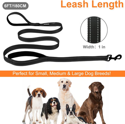 CLCKUMTU durable dog lead highlighting the highly reflective threads for night safety