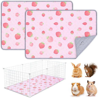 2 Pack Washable Guinea Pig Cage Liner, Reusable Guinea Pig Mat, Waterproof Super Absorbent Pee Pads for Small Animals - Image 10