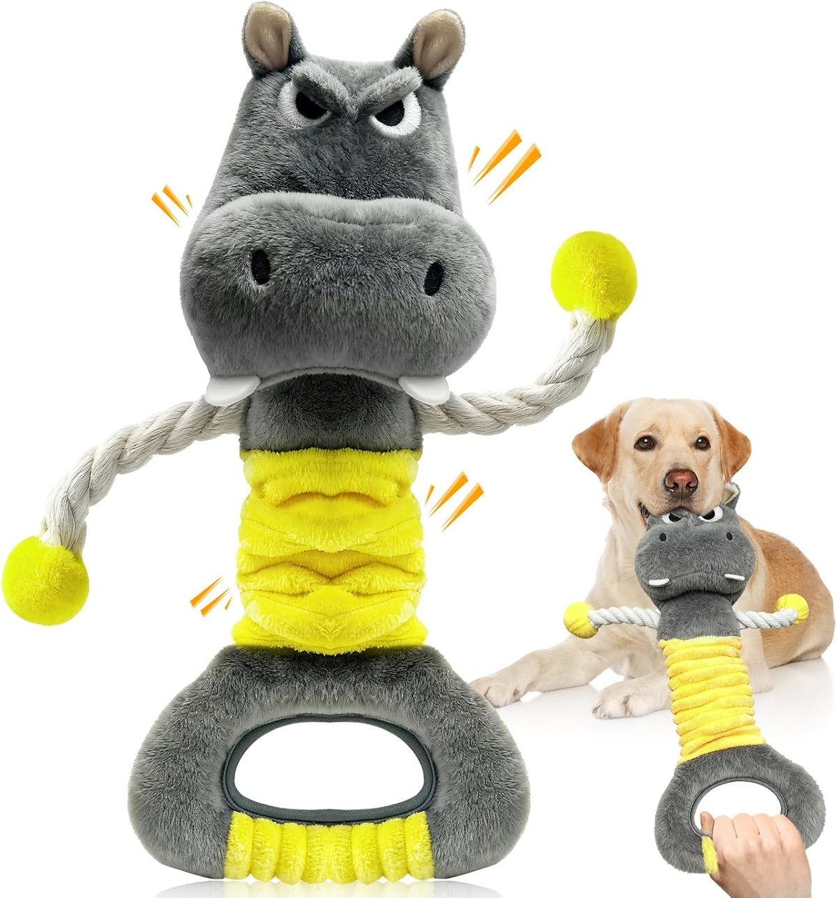 Fuufome Squeaky Plush Dog Toys, Soft Fabric Toys for Puppy, Small and Medium Dogs, Interactive Daily Companionship Training Reward Birthday Gift - Image 14