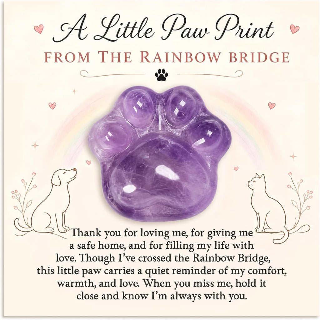 Pet Loss Sympathy Gift, Opalite Paw with Rainbow Bridge Card, in Loving Memory Keepsake, Pet Bereavement Comfort Gift, Pocket Hug for Dog Cat Loss & Grief Support for Pet Owners - Image 9