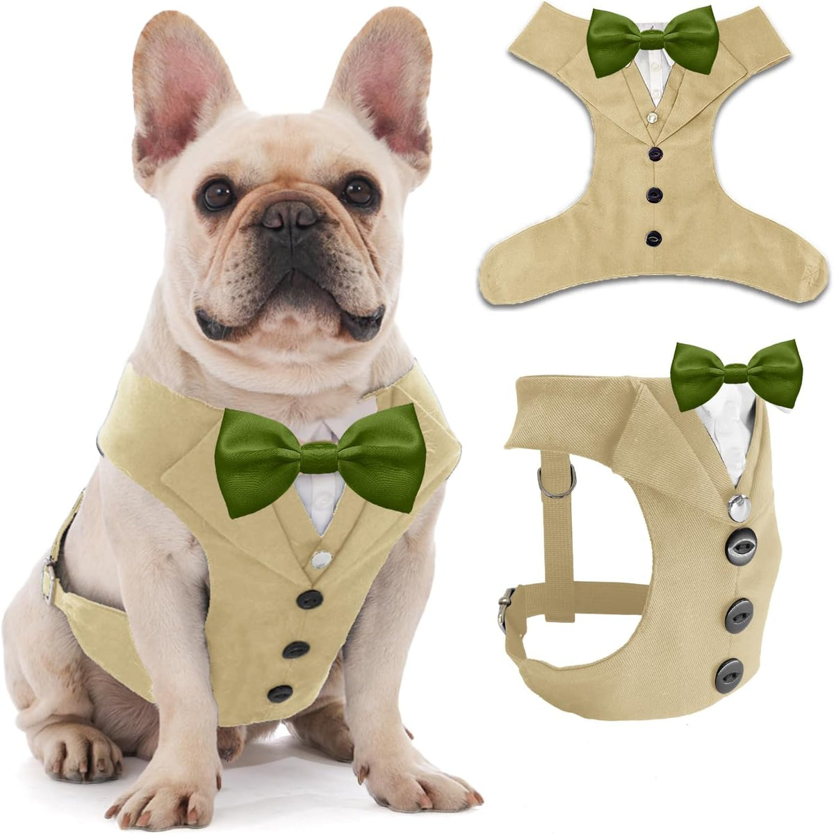 AVERYDAY Dog Tuxedo for Wedding Outfit, Dog Suit and Tie Costumes for Birthday, Halloween, Cosplay, Christmas Party, Pet Formal Wear with Bowtie, Tux for Medium Large Dogs, Bulldog, Labrador, Husky - Image 11