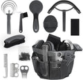 Inoreal horse grooming kit twelve pieces set front view with organizer tote bag