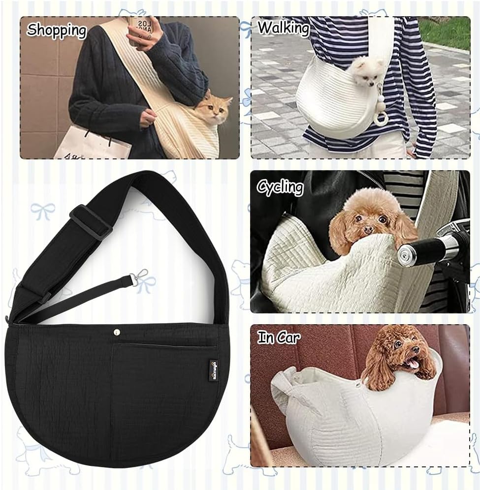 Close up of durable canvas fabric on Natuya pet bag