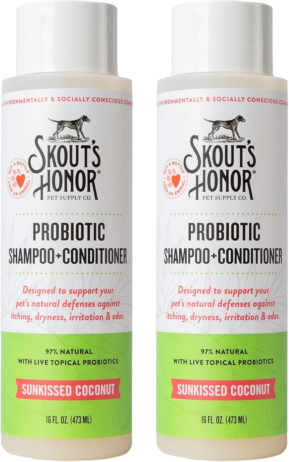 Skout's Honor Probiotic Natural Dog Shampoo and Conditioner with Avocado Oil & Omega-3s, Gentle Puppy Shampoo, Hydrating Dog Conditioner, 97% Natural, Paraben & Sulfate-Free, Cruelty-Free, 16 oz DOTW - Image 14