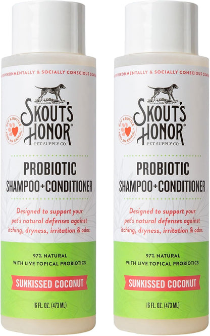 Skout's Honor Probiotic Natural Dog Shampoo and Conditioner with Avocado Oil & Omega-3s, Gentle Puppy Shampoo, Hydrating Dog Conditioner, 97% Natural, Paraben & Sulfate-Free, Cruelty-Free, 16 oz DOTW - Image 14