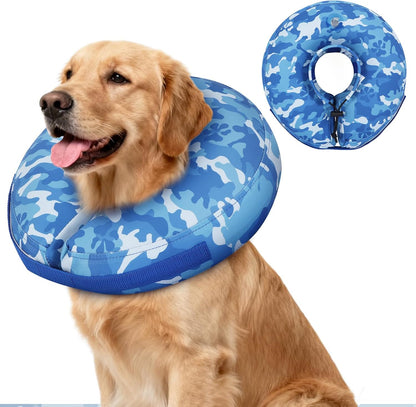 IEUUMLER Inflatable Recovery Dog Collar, Protective Donut Cone, Adjustable Soft Collar for Dog and Cat After Surgery Prevent from Biting & Scratching EU002 - Brown Lion L - Image 15