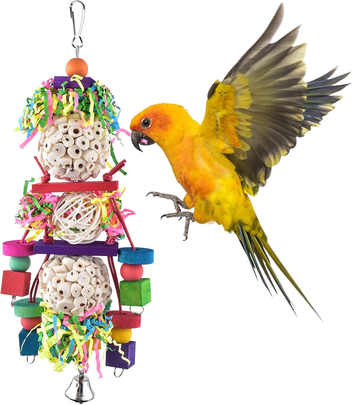 Dimensions reference for Bissap 9 inch bird foraging toy
