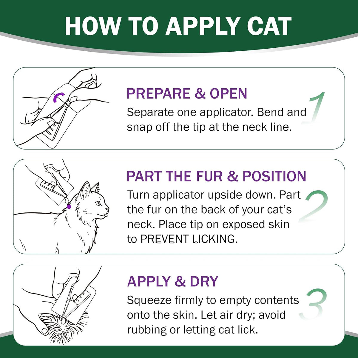 Articats 6-month supply cat flea and tick drops