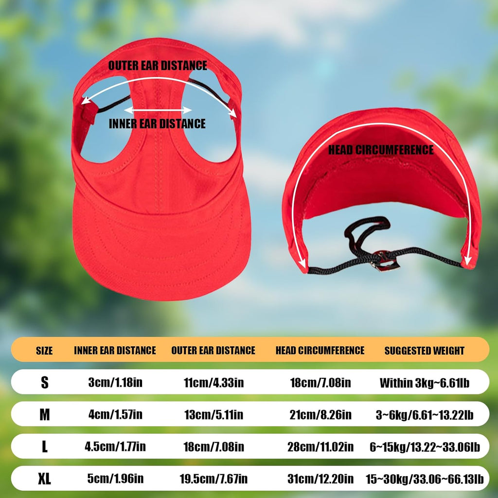 Otkarxus pet sun hat with ear holes side view