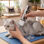Sidvid cordless cat grooming clipper kit in silver showing front view of the trimmer
