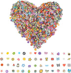 DIYASY 5000 Pieces 3D Nail Art Slice front view showcasing multicolor polymer clay pieces