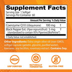 Doctor's Best High Absorption CoQ10 with BioPerine, Gluten Free Naturally Fermented, Heart Health & Energy Production, 100 mg, 60 SoFtgels - Image 2