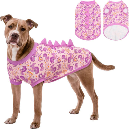 UPF 50+ Sun Protection Dog Shirt - Sleeveless Cooling Vest for Large Dogs Boy, Quick-Dry Pet T-Shirt with Funny Dinosaur Horns, UV Protective Breathable Dog Clothes U-COSBX01L - Image 9