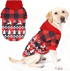 KOOLTAIL Plaid Dog Hoodie Pet Clothes Sweater with Hat and Pocket for Small Medium Large Size Dogs, Soft Winter Warm Dog Cold Weather Coat, Fleece Fall Dog Hooded Sweatshirt for Puppy Cats, Red S - Image 11