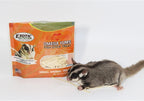 Small mammal treats container displayed on clean surface
