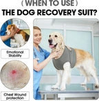 Detailed view of elastic fabric on chest recovery vest