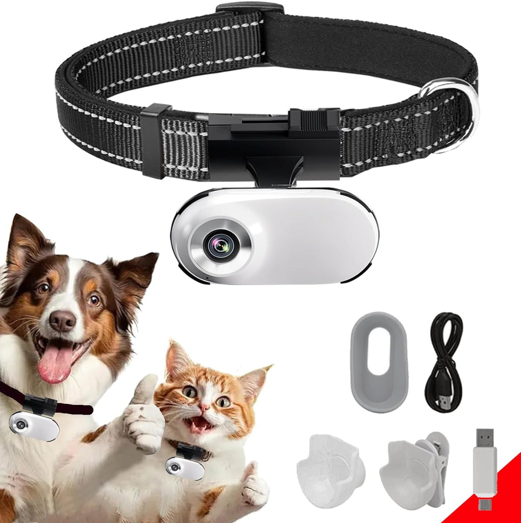 Ehomful HD 1080P Cat POV Camera Collar front view