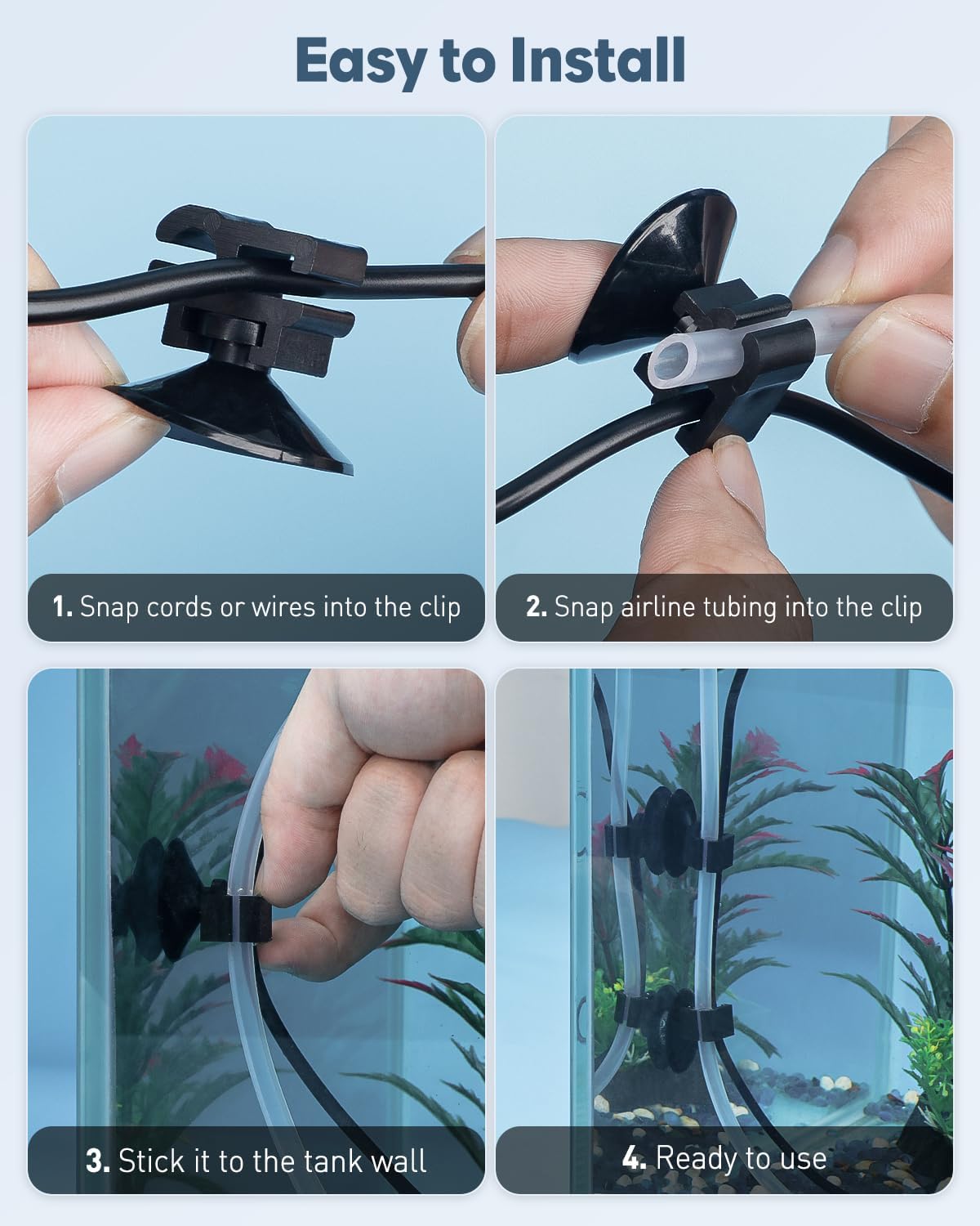Durable air pump accessories suction cups for aquascape organization