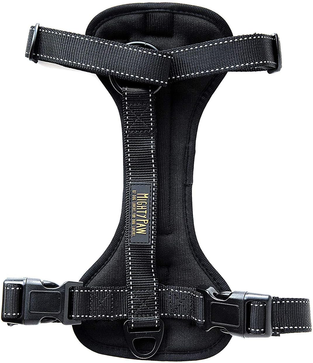 Mighty Paw dog car harness reflective stitching visibility test