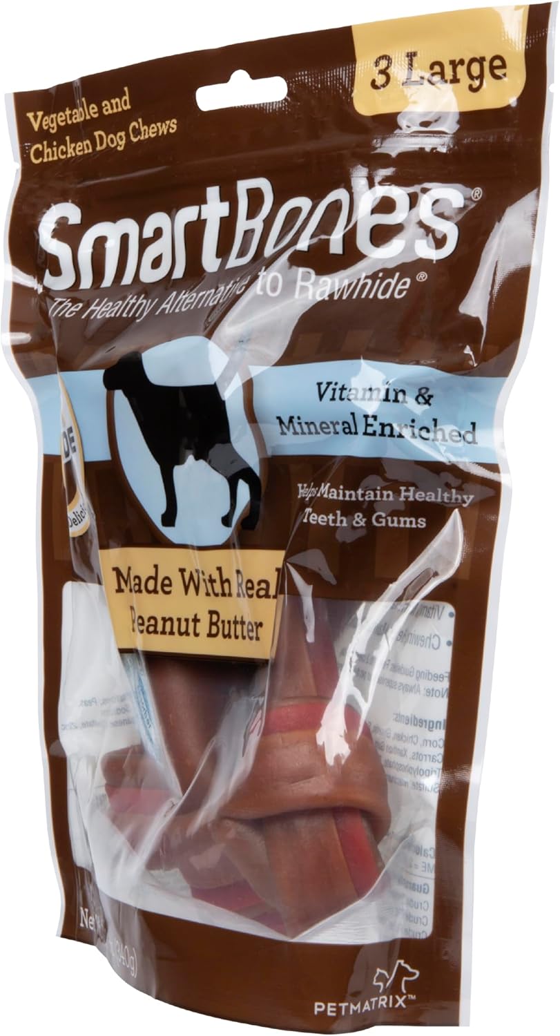 Close up look at the texture of a SmartBones rawhide free dog treat