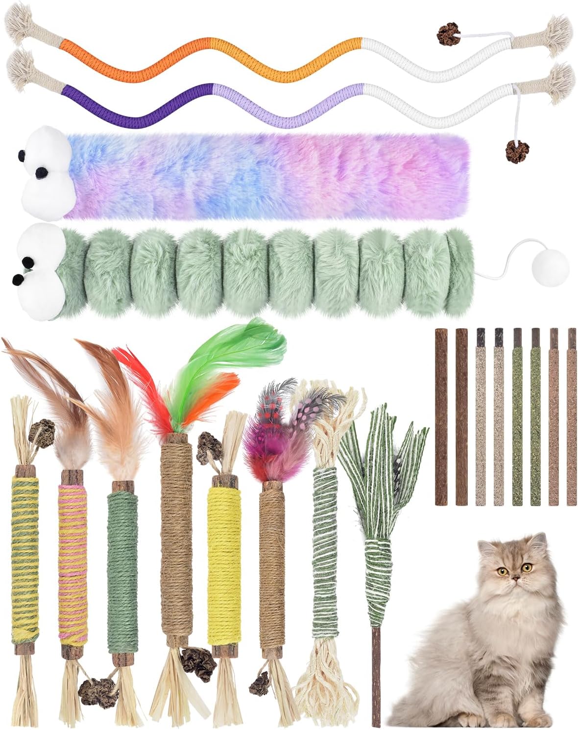 Bissap silvervine sticks for indoor cat dental health care