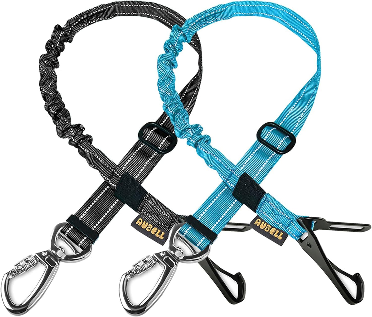 AUBELL Dog Seat Belt for Car,Updated 3-in-1 Adjustable Reflective Bungee Heavy Duty Dog Car Harness Tether with Clip Hook Latch & Buckle,Swivel Zinc Alloy Carabiner,Black - Image 15