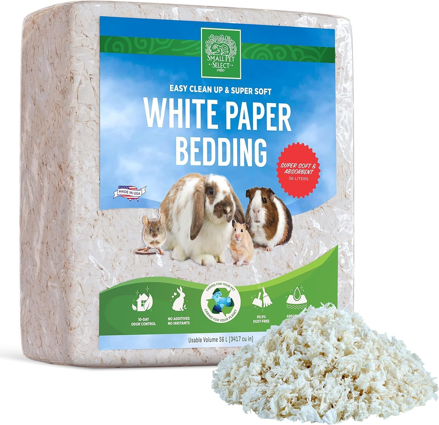 Small Pet Select unbleached paper bedding safety details