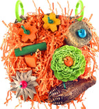 KATUMO Conure Toys, Bird Grass Mat Parakeet Shredder Hanging Toy Cockatiel Foraging Entertainments Parrot Climbing Wall Chewy Lovebird Cage Playthings for Small to Medium Birds - Image 10