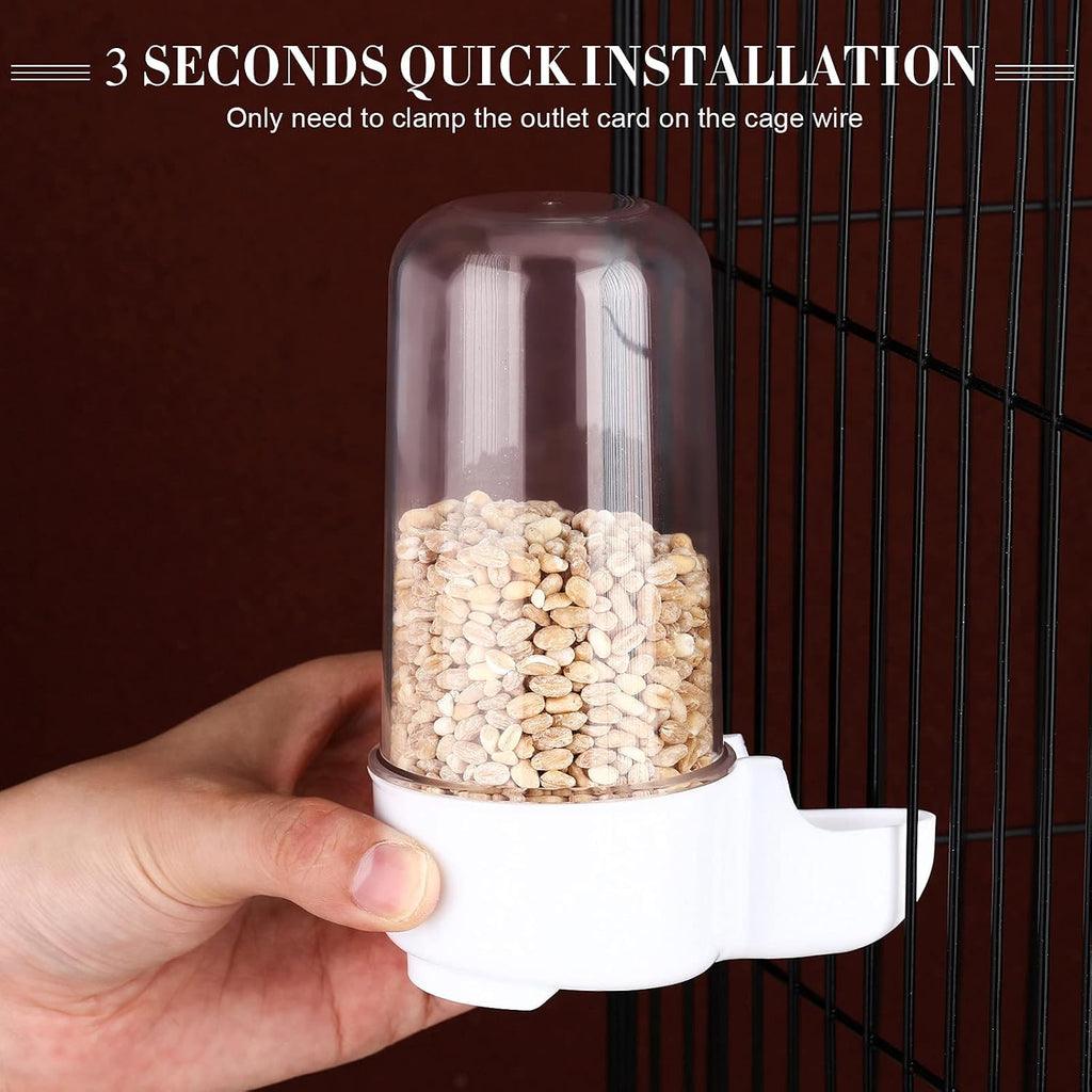 Weewooday plastic bird drinking bottle positioned for parakeets and canaries