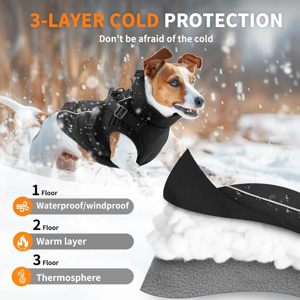 Fiveda reflective dog coat side view showing high visibility nighttime safety strips