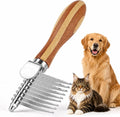 LARYEECHA pet dematting comb front view professional dog grooming brush