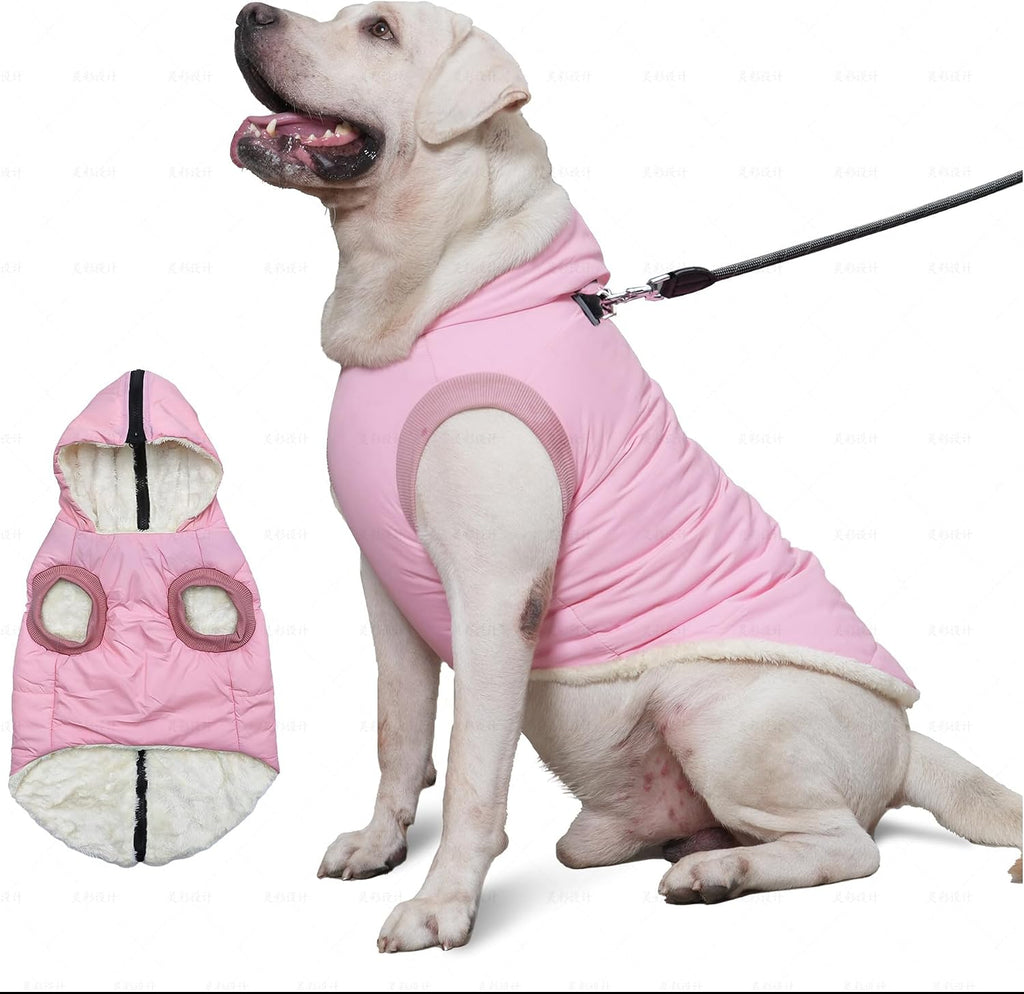 Vecomfy Fleece Lining Extra Warm Dog Hoodie in Winter,Small Dog Jacket Puppy Coats with Hooded,Red S - Image 10