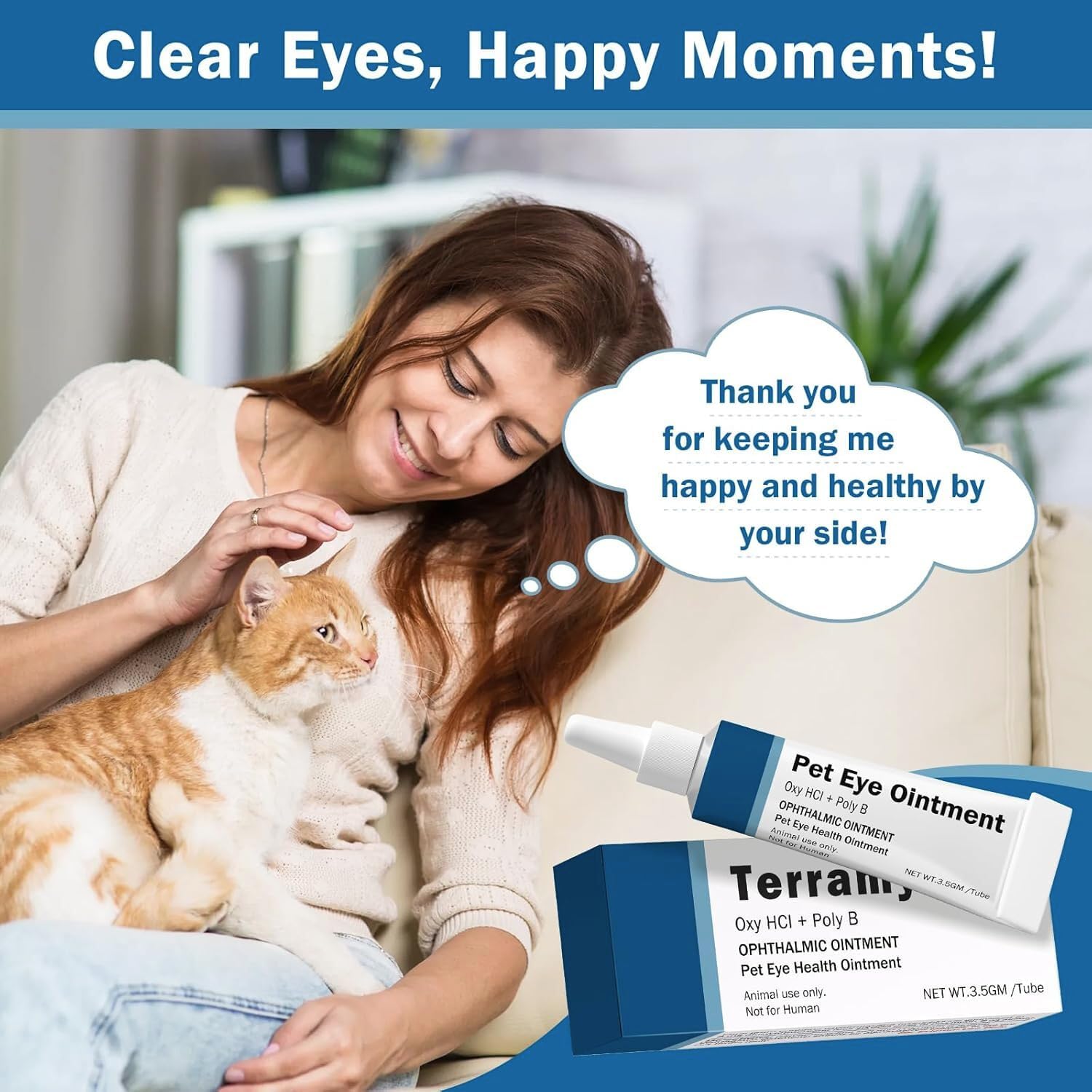 TPIRZ multi-species pet eye care cream packaging details