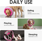 AOFITEE large dog cone secured with hook and loop