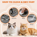 Durable scratch resistant gray pet mat under automatic litter box