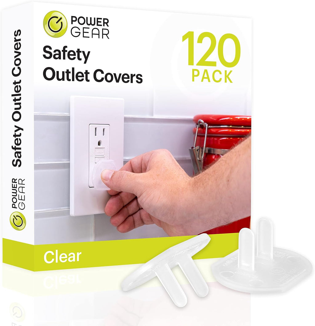 Power Gear clear safety outlet covers front packaging view