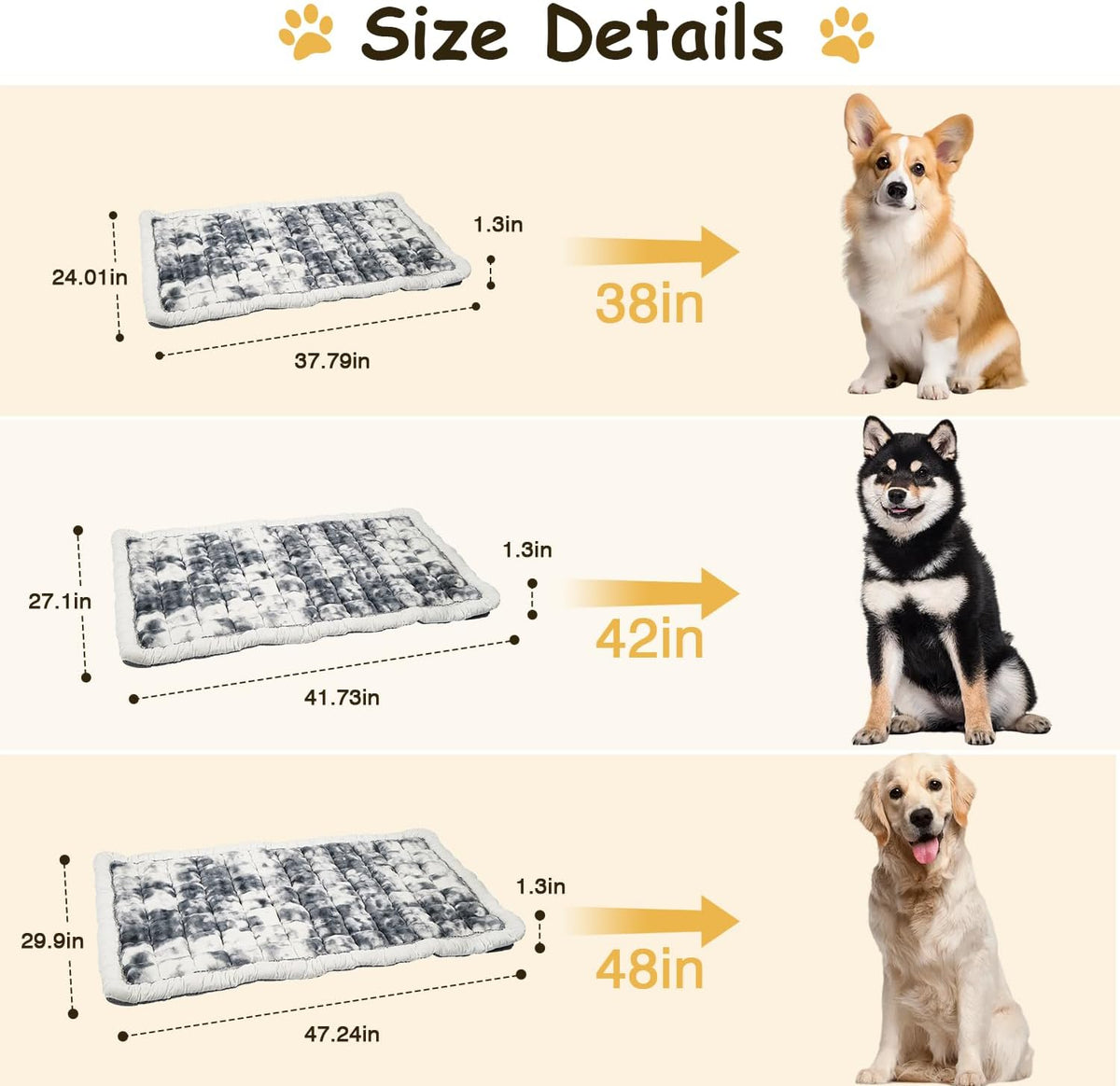 Gray marble pattern pet sleeping mattress close up texture