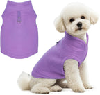 Rbenxia dog sweater purple front view warm fleece pullover jacket