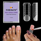 Torokom poly gel nail forms for toes front view storage box packaging