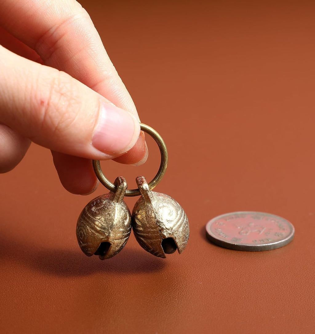 ValueBargain copper pet safety bell showing the 1.5 inch measurement layout